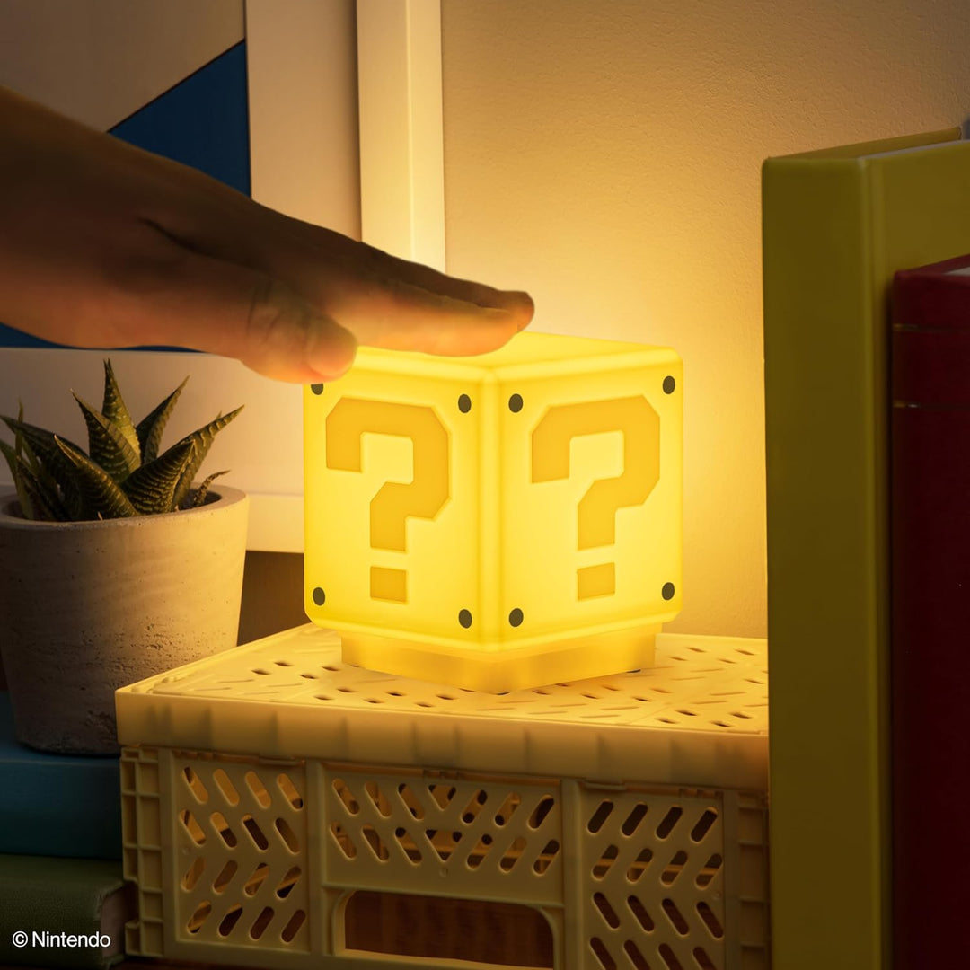 Paladone Super Mario Mini Fragezeichenblock-Licht - Offiziell lizenziertes Super Mario Bros.-Merchan