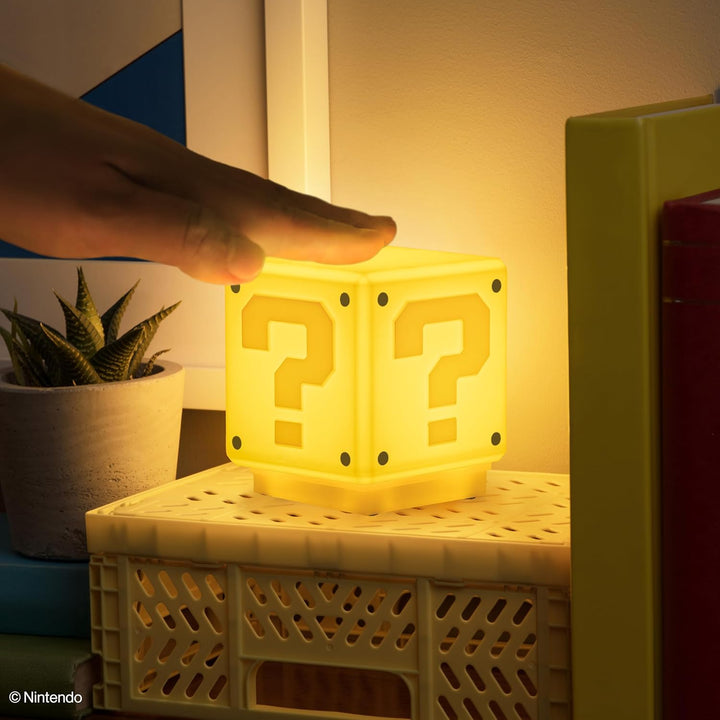 Paladone Super Mario Mini Fragezeichenblock-Licht - Offiziell lizenziertes Super Mario Bros.-Merchan