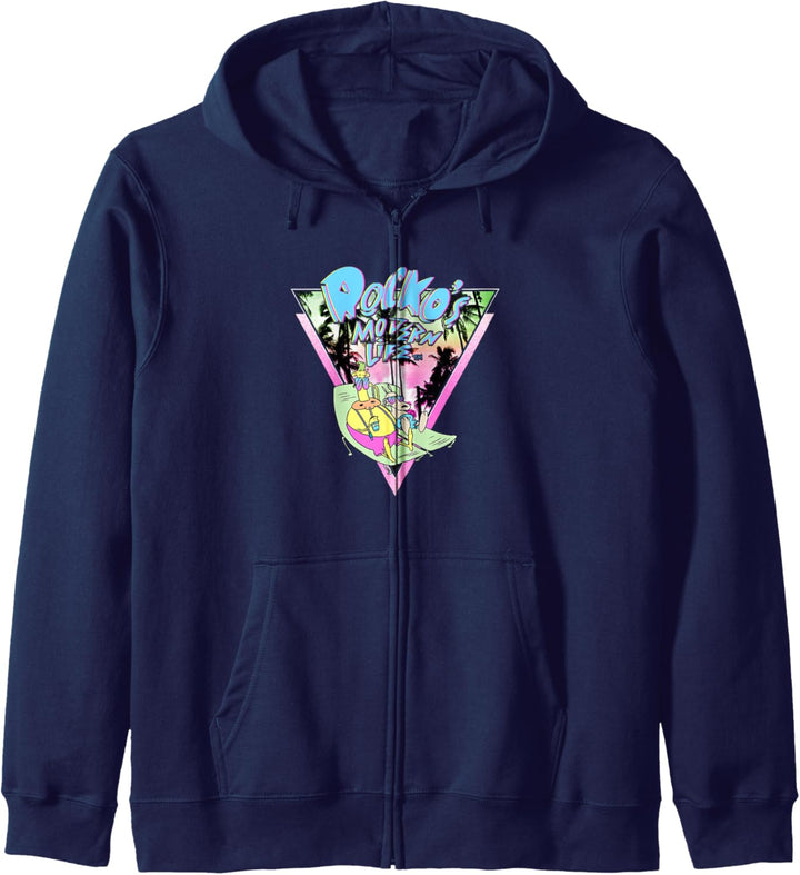 Rocko's Modern Life Tanning Retro Palm Trees Kapuzenjacke