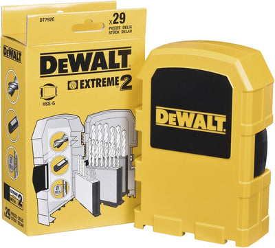 DeWalt 29-tlg. Indexkassette (mit 29 Extreme Dewalt zwei HSS-G Metallbohrern), DT7926 Single, Single