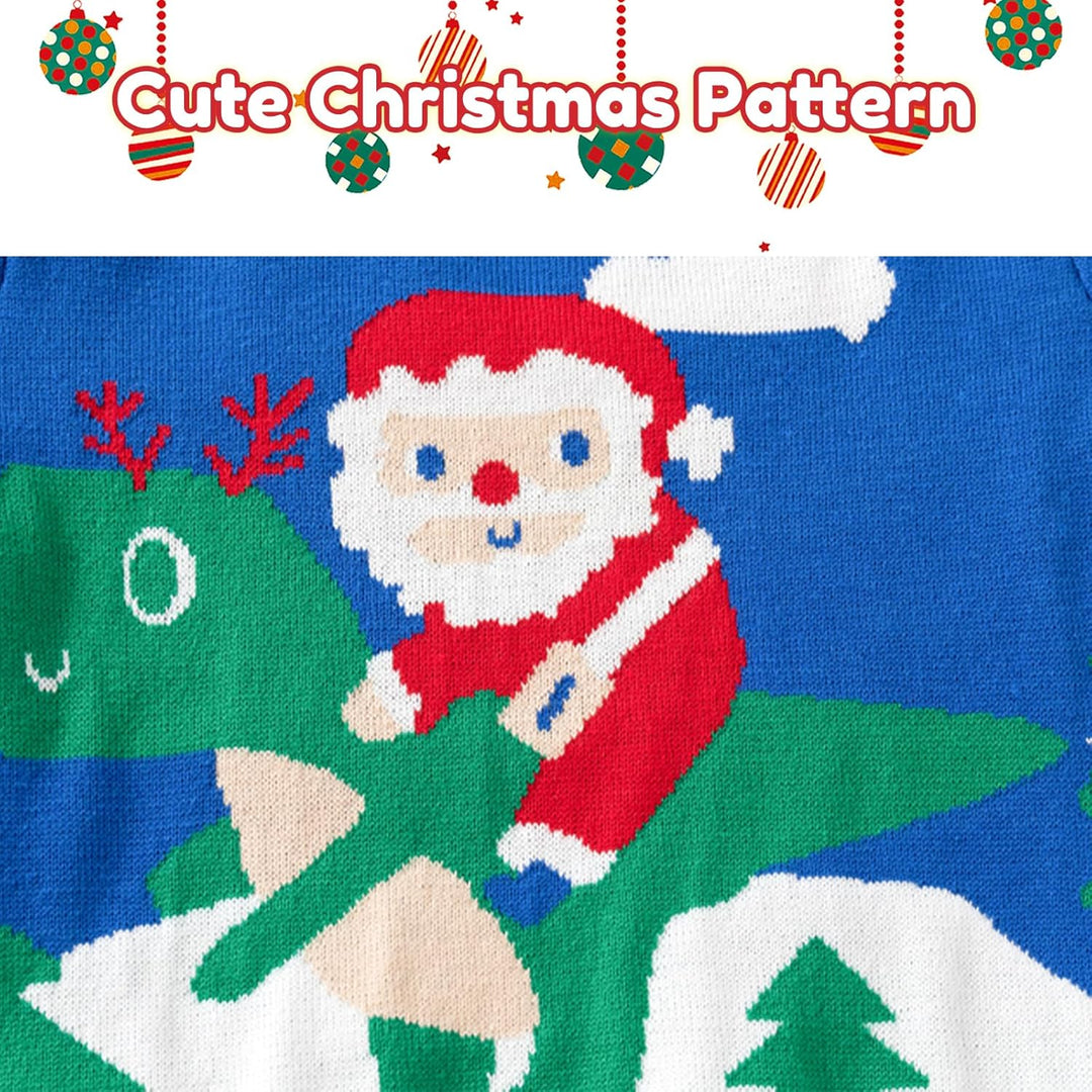 Minizone Baby Winter Strickpullover Weihnachten Langarm Sweatshirts Warme Kleidung 1-6 Jahre 1-2 Jah