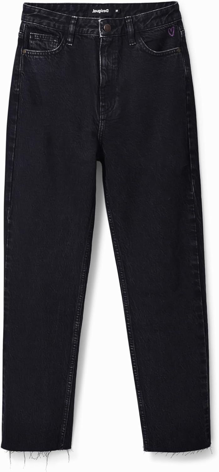 Desigual Damen Jeans 34 Schwarz, 34 Schwarz