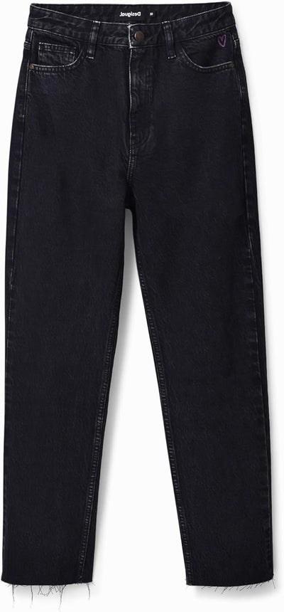 Desigual Damen Jeans 38 Schwarz, 38 Schwarz