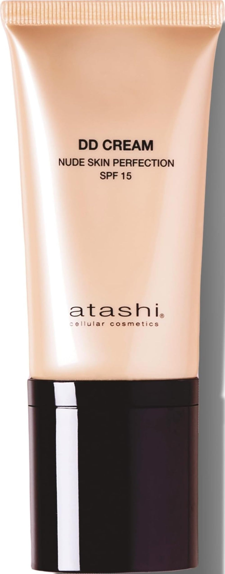 Atashi Anti-Aging DD-Creme. Anti-Aging-Behandlung mit Farbe. Kein Make-up - Make-up. Reduziert Unrei