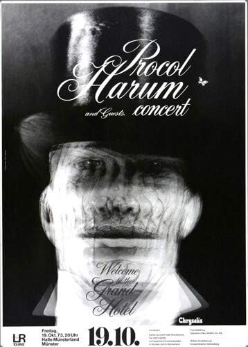 Procol Harum - Grand Hotel, Münster 1973 » Konzertplakat/Premium Poster | Live Konzert Veranstaltung