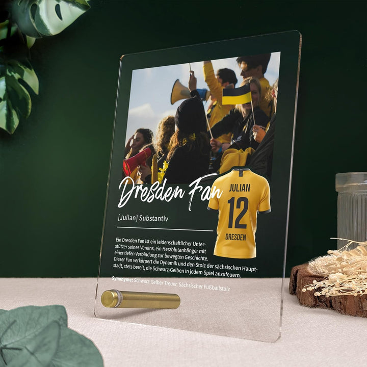 Dresden Geschenk personalisiert - Acryl Geschenk - Definition: Dresden Fan - Dresden Fanartikel, Dre