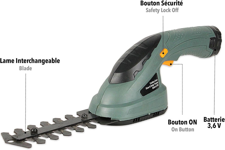 FISHTEC Akku für Rasenkantenstecher + Taille Haie - drahtlos