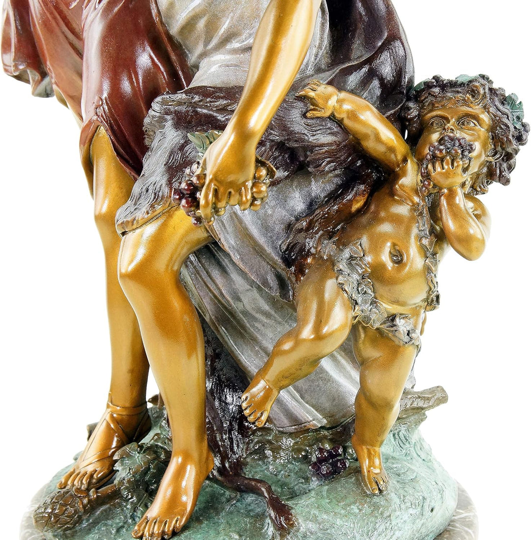 Kunst &amp; Ambiente - Bacchanale nach Clodion - Bronzestatue im Rokoko-Stil - Bacchusfest Rom - Antike