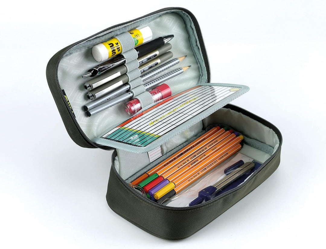 Nitro Pencil Case XL Inkl. Geo Dreieick & Stundenplan, Federmäppchen, Schlampermäppchen, Faulenzer B