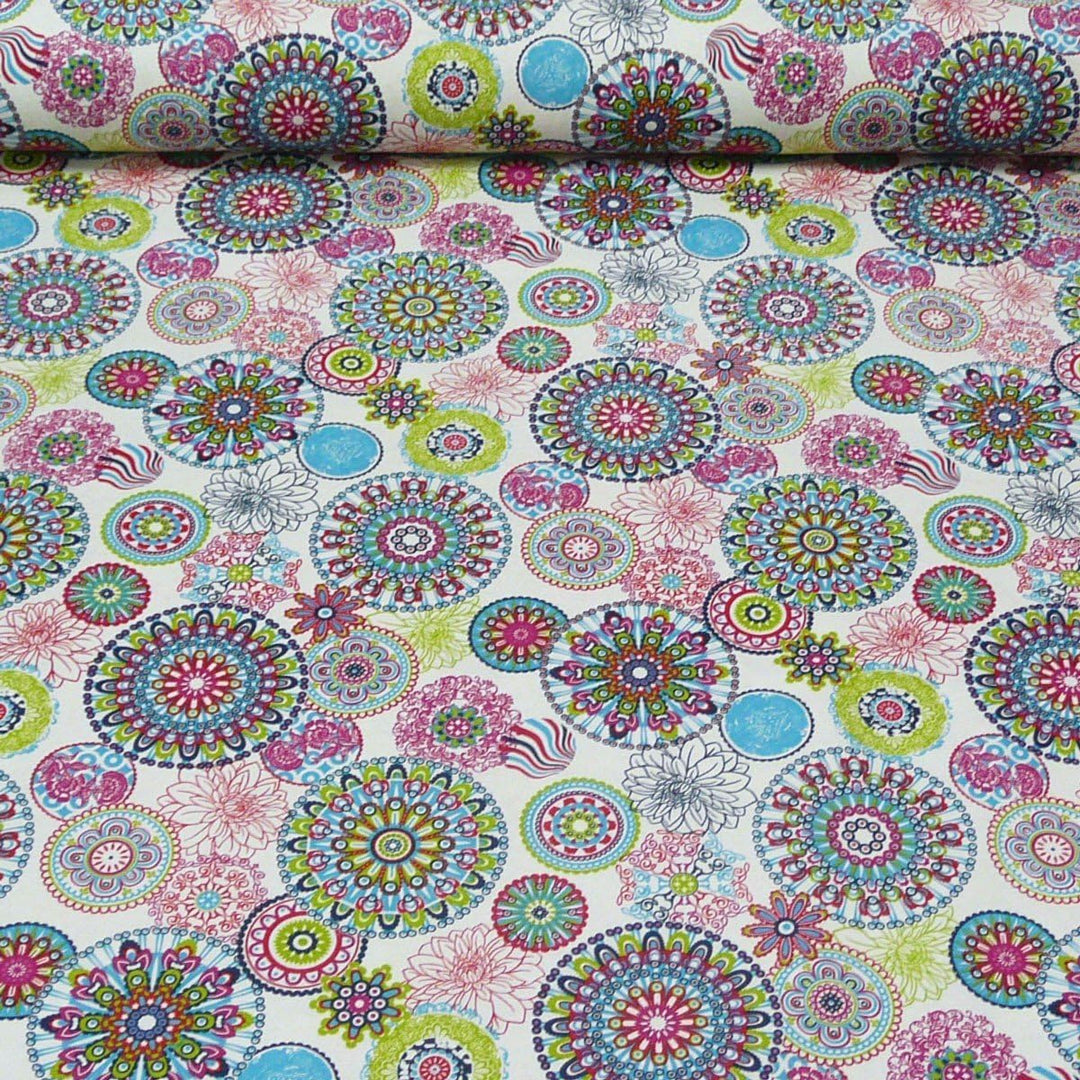 SCHÖNER LEBEN. Zugluftstopper Fenster mit Mandala Muster bunt, Auswahl:120cm Länge ca. 120x15x15cm (