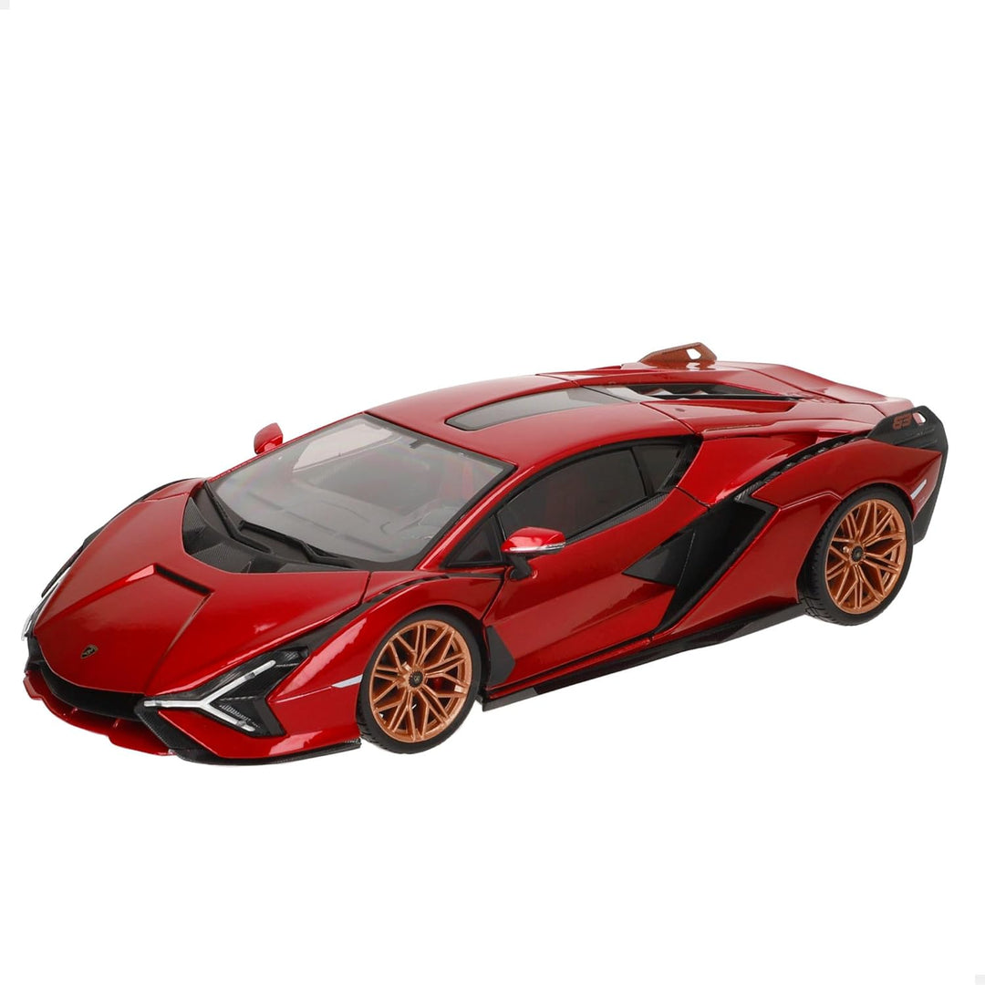 Bburago Lamborghini Sian FKP 37: Modellauto im Massstab 1:18, Türen, Kofferraum und Motorhaube beweg