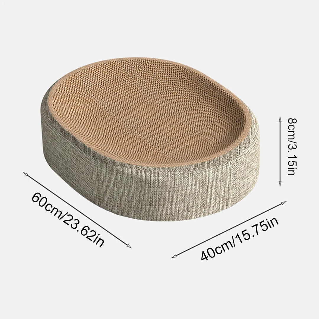 Ovales Sisal Kratzbrett Für Katzen, 2 In 1Sisal Kratzbett Für Katzen, Multifunktionale Möbelschoner
