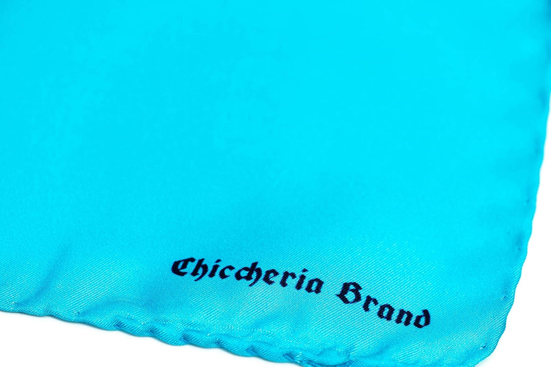 Chiccheria Brand Einstecktuch aus Seide – Einfarbig – 100% Seide | Handrolliert | Made in Italy | Ta