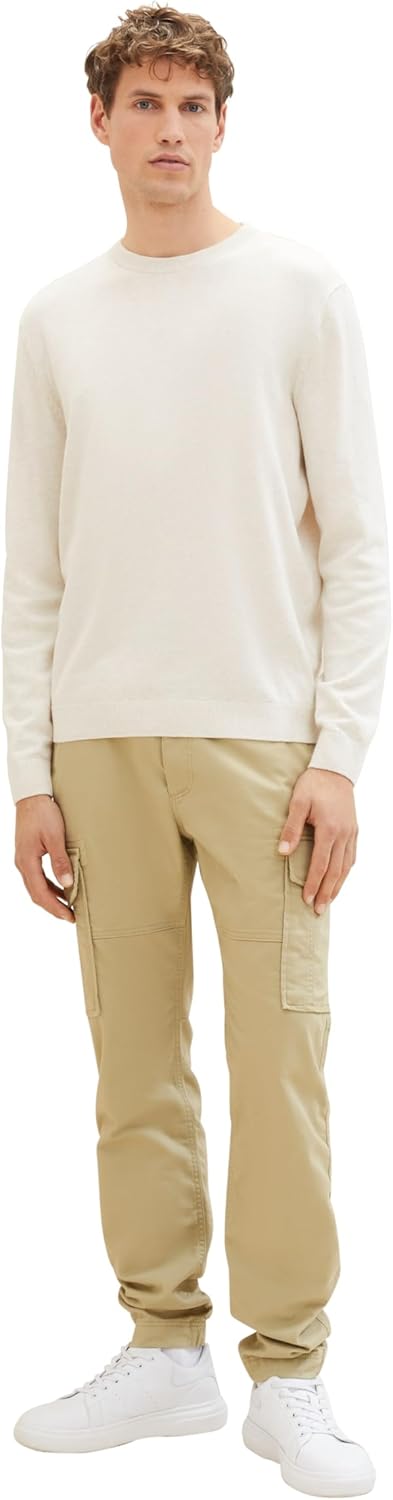 TOM TAILOR Herren Regular Fit Cargo Hose mit Stretch XXL 19726 - Olive Grey, XXL 19726 - Olive Grey