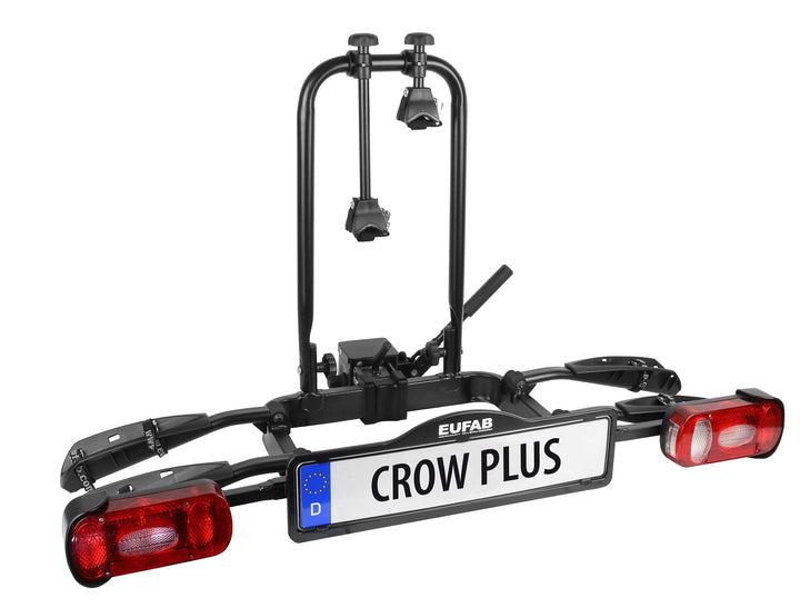 EUFAB 11582, Fahrradträger Crow Plus erweiterbar, Schwarz, Fahrradtr&amp;
