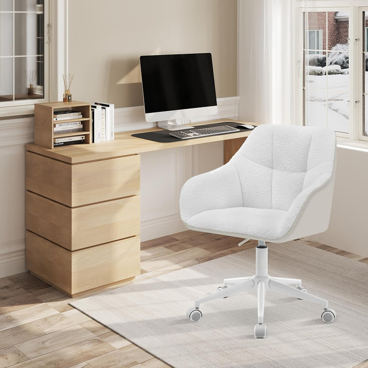 WOLTU Homeoffice Stuhl, Schreibtischstuhl, Drehstuhl, Schminkstuhl, höhenverstellbar, 150 kg belastb