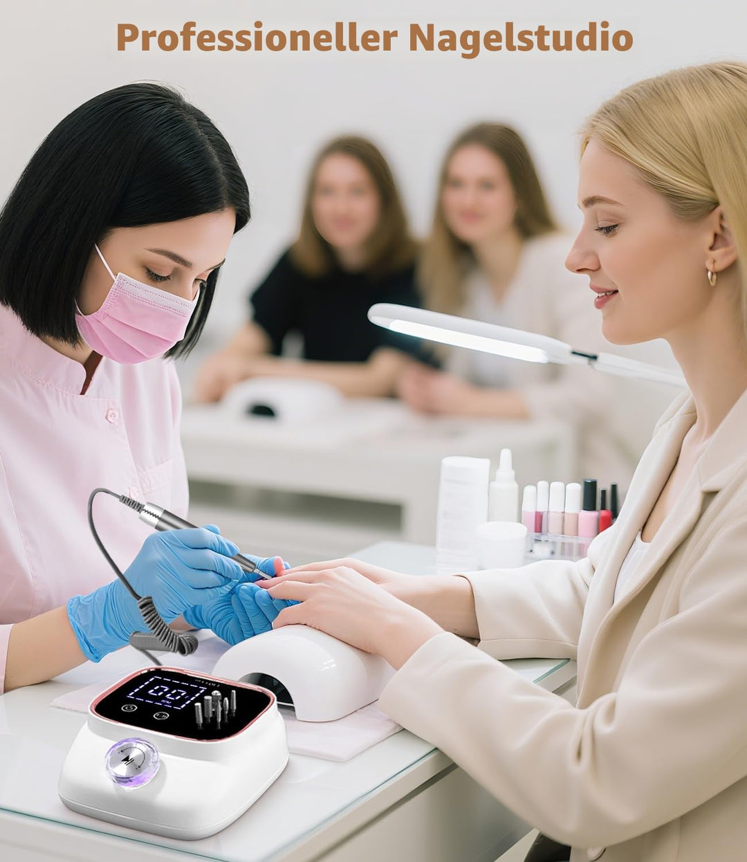 45000RPM Elektrisch Nagelfräser Professionelle, Fräser für Gelnägel, Tragbare Elektrische Nagelfeile