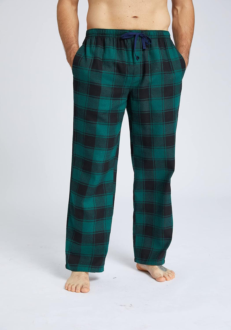 JupiterSecret Herren Pyjamahose Lang Schlafanzughosen für Herren Karierte Nachtwäsche 3er Packs Flan