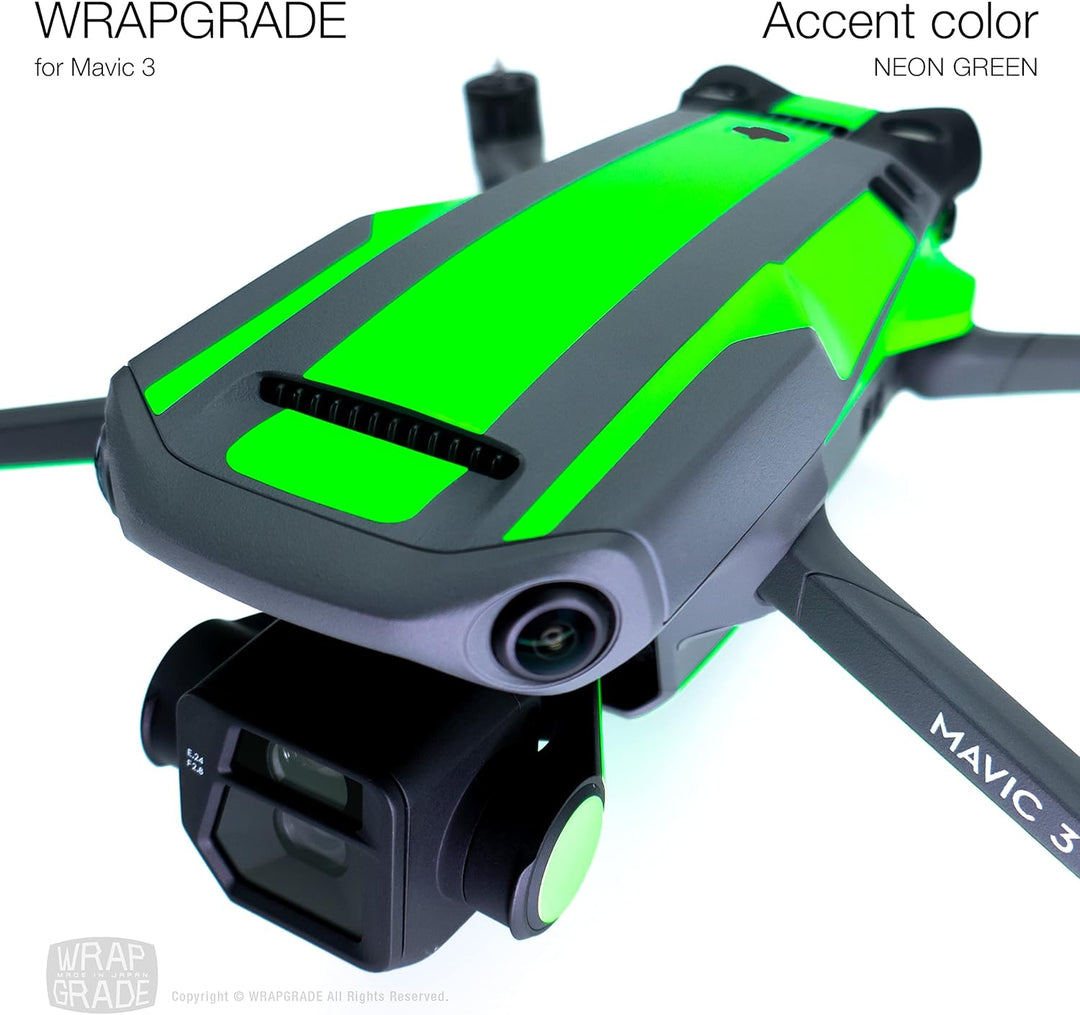 WRAPGRADE Skin Kompatibel mit DJI Mavic 3 Pro Accent Color (Neon Green) Neon Green / Pro, Neon Green