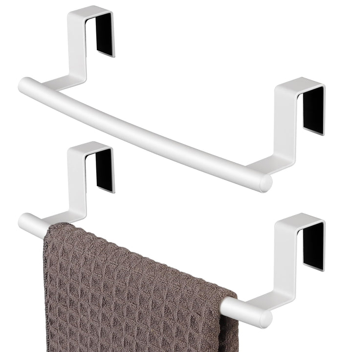 KES Handtuchhalter für Schranktüren, Kratzfest und Stabil, Gebogenes Design, Metall Küchentuchhalter