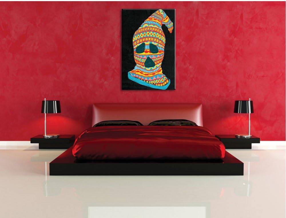 Dark Ghost thief black Bild auf Leinwand, XXL riesige Bilder fertig gerahmt mit Keilrahmen, Kunstdru