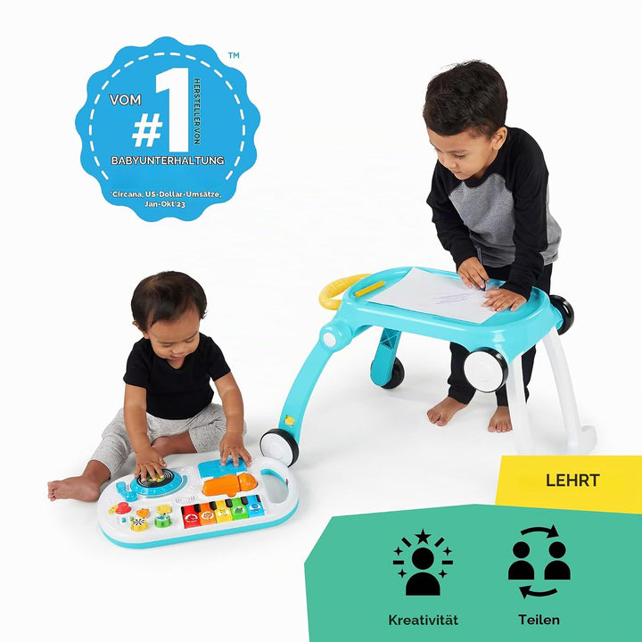 Baby Einstein, Musical Mix ‘N Roll 4-in-1 Baby Lauflernhilfe &amp; Spieltisch, Entdecken Musik, Farben &amp;