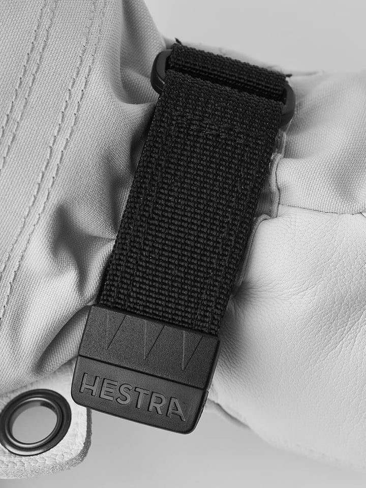 Hestra Heli Skihandschuhe für Damen, klassischer 3-Finger-Leder-Schneehandschuh zum Skifahren, Snowb