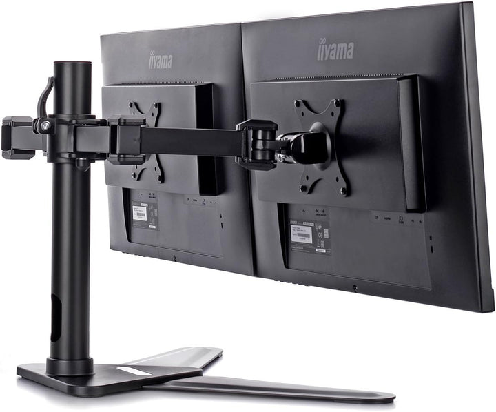iiyama DS1002D-B1 Standfuss duale Monitorhalterung (für Displays bis 30 Zoll und maximal 10kg / Moni