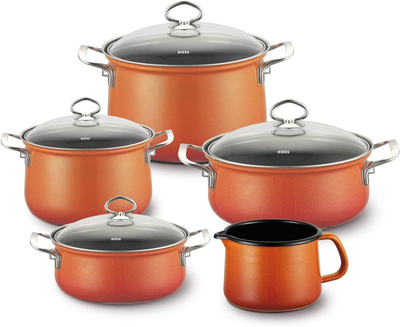 Riess, Topfset, 0584-034, Familien-Set 5-teilig, NOUVELLE - CORALL EXTRA STARK, bestehend aus: Fleis