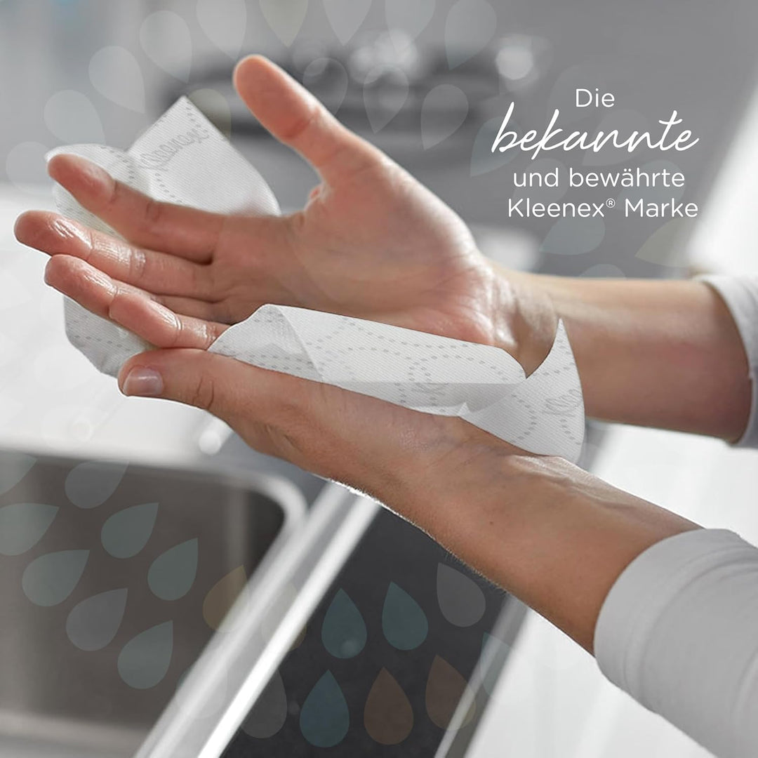 Kleenex Ultra grosse Papierhandtücher mit Interfold Faltung 6778 – 2-lagige Papiertücher mit V-Faltu