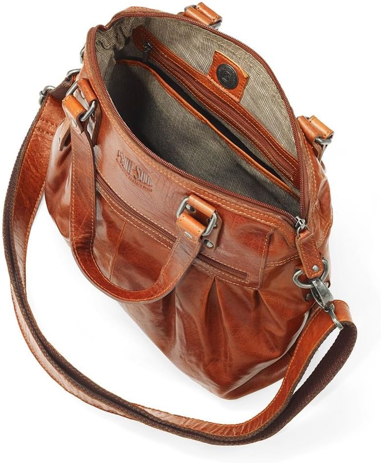 PRIDE AND SOUL 47605 Damentasche HOLLY, Damen Henkel-Handtasche, Ledertasche mit Reissverschlussfäch