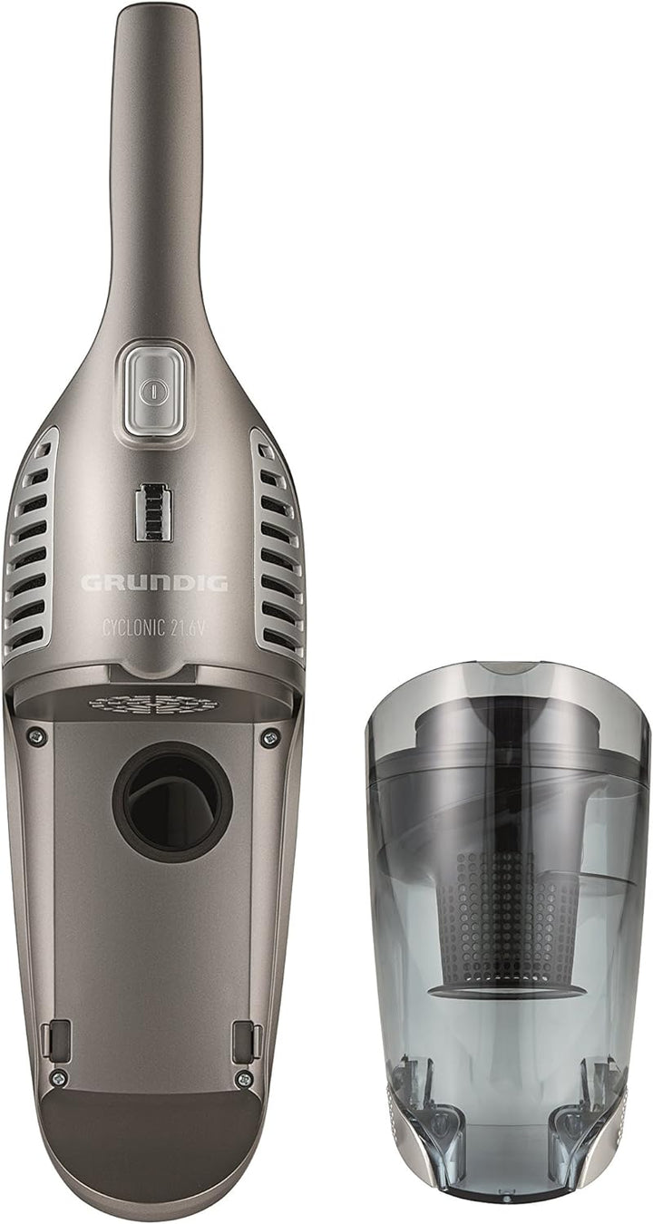 GRUNDIG VCH 9832 VCH9832, 2 in 1 Akku-und Handstaubsauger, Grau, 115 W, 0.5 liters, 75 Minuten kabel