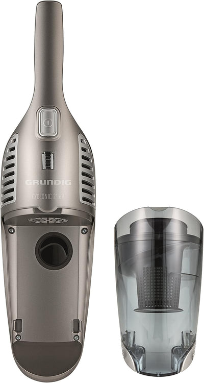 GRUNDIG VCH 9832 VCH9832, 2 in 1 Akku-und Handstaubsauger, Grau, 115 W, 0.5 liters, 75 Minuten kabel