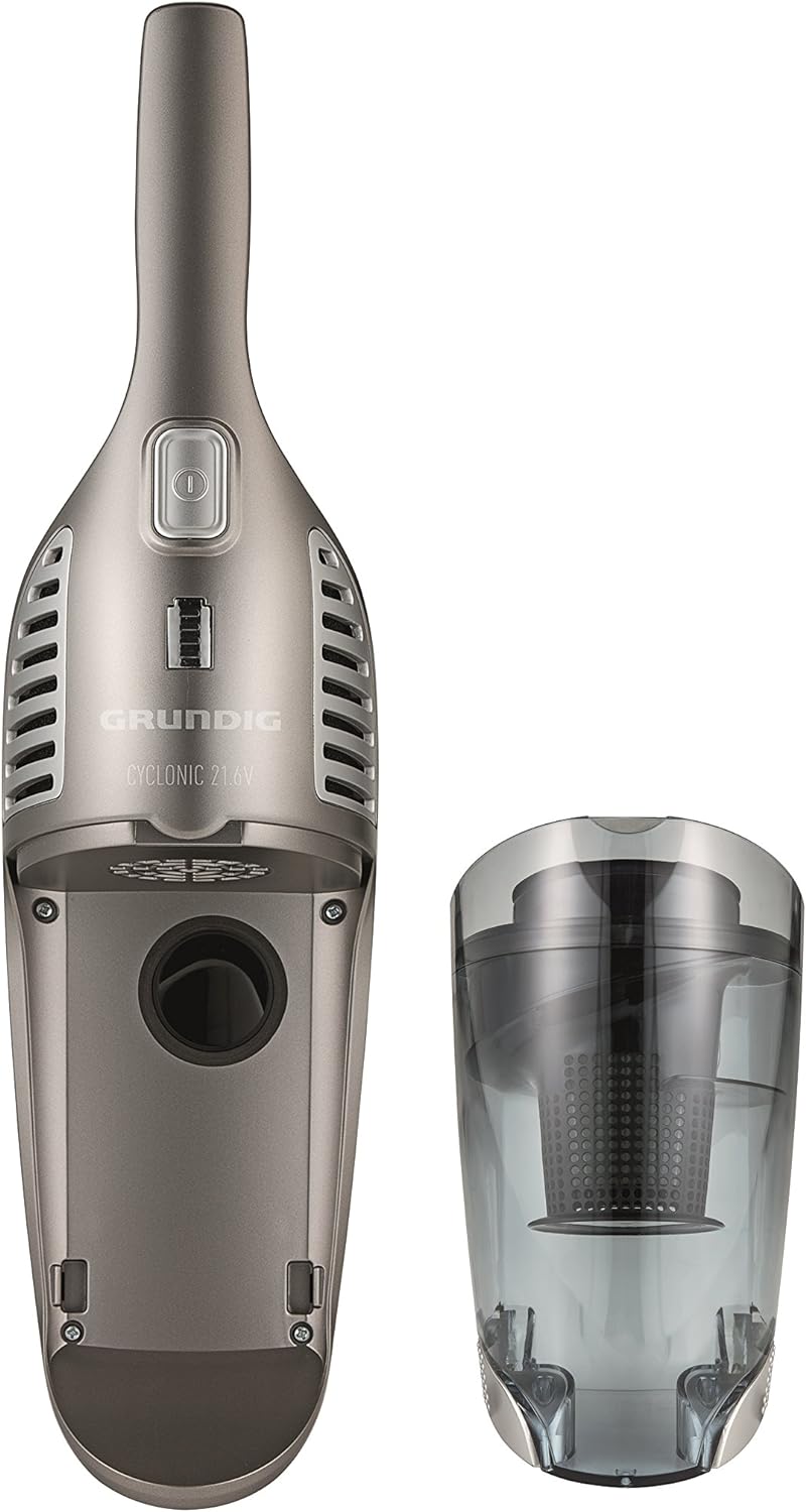 GRUNDIG VCH 9832 VCH9832, 2 in 1 Akku-und Handstaubsauger, Grau, 115 W, 0.5 liters, 75 Minuten kabel