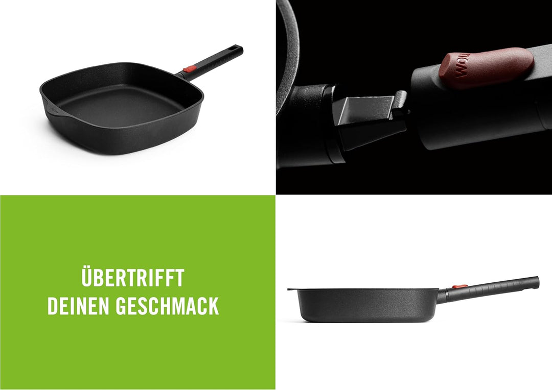 Woll Diamond Logic XR Gusspfanne, viereckig - Induktiv -, 28 cm x 28 cm, 6.5 cm hoch, mit abnehmbare