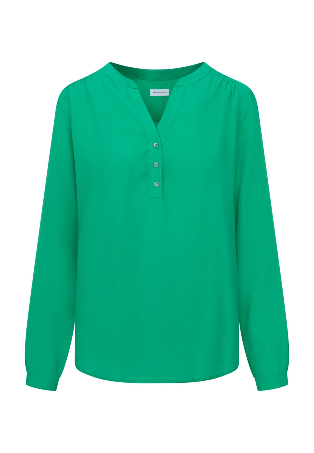 Seidensticker Damen Regular Fit Langarm Bluse 34 Grün, 34 Grün