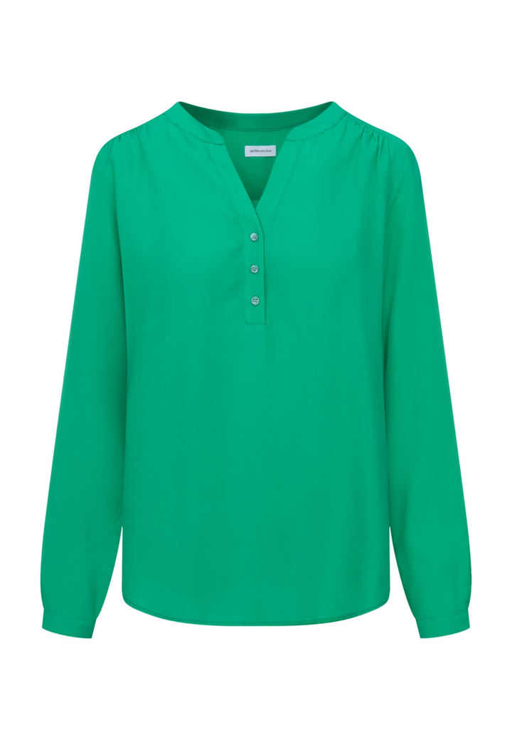Seidensticker Damen Regular Fit Langarm Bluse 34 Grün, 34 Grün