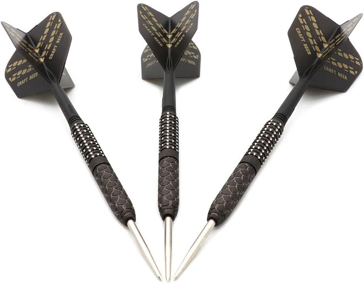 CUESOUL Steel Tip 90% Tungsten Dart Set mit Ölfarbe Finish und ROST Flights 23g CRAFT BIER-1, 23g CR