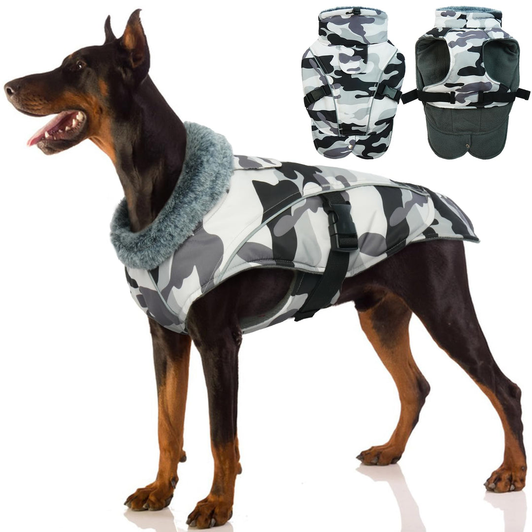 Hundemantel Wasserdicht, Winterjacke Hund Jacke Warm Weste Hundekleidung Winddichte Mantel Fleece Ro