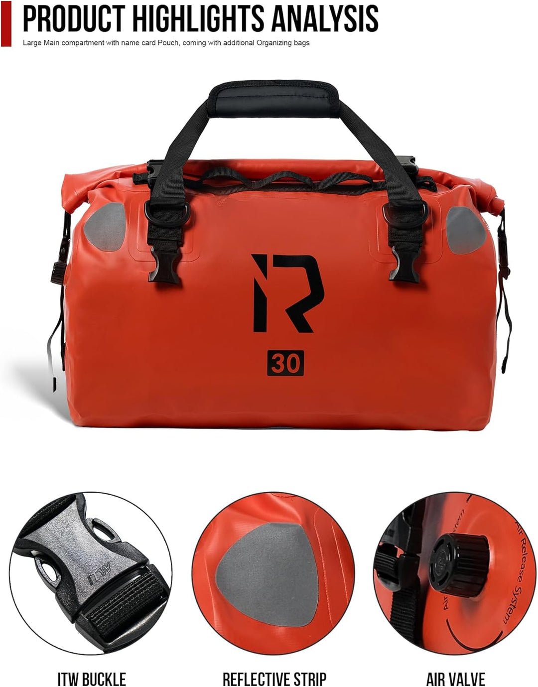 IRON JIA'S Motorradtasche Gepäckrolle wasserdichte Motorrad Hecktasche Satteltasche Reisetasche mit