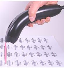 Albasca USB Handscanner MK-1000 Barcode-Scanner -MIT STÄNDER- bis 390mm Leseabstand - 270 Scans/Sek.