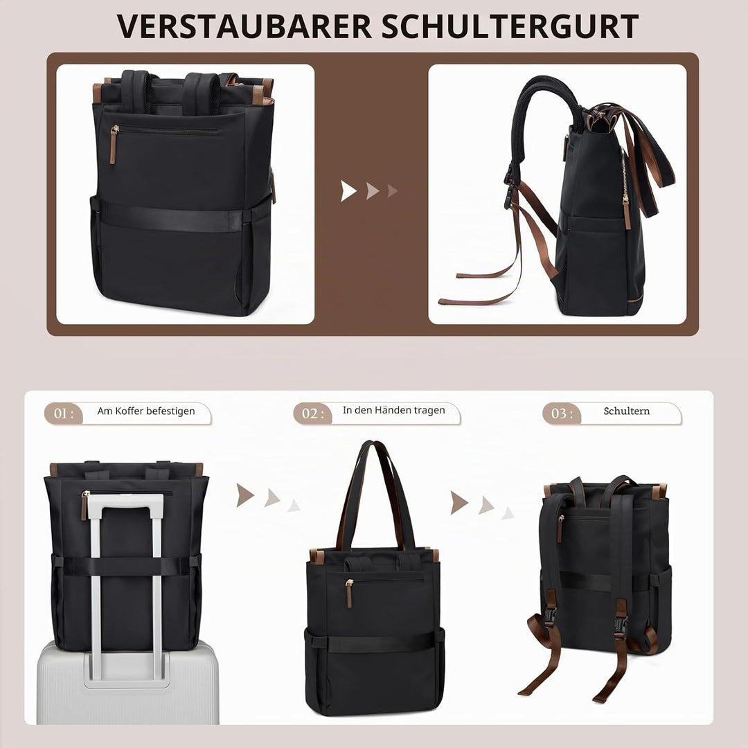 GOLF SUPAGS Convertible Laptop-Rucksack für Frauen Casual Daypack Notebook Tote Bag für Arbeit Hochs