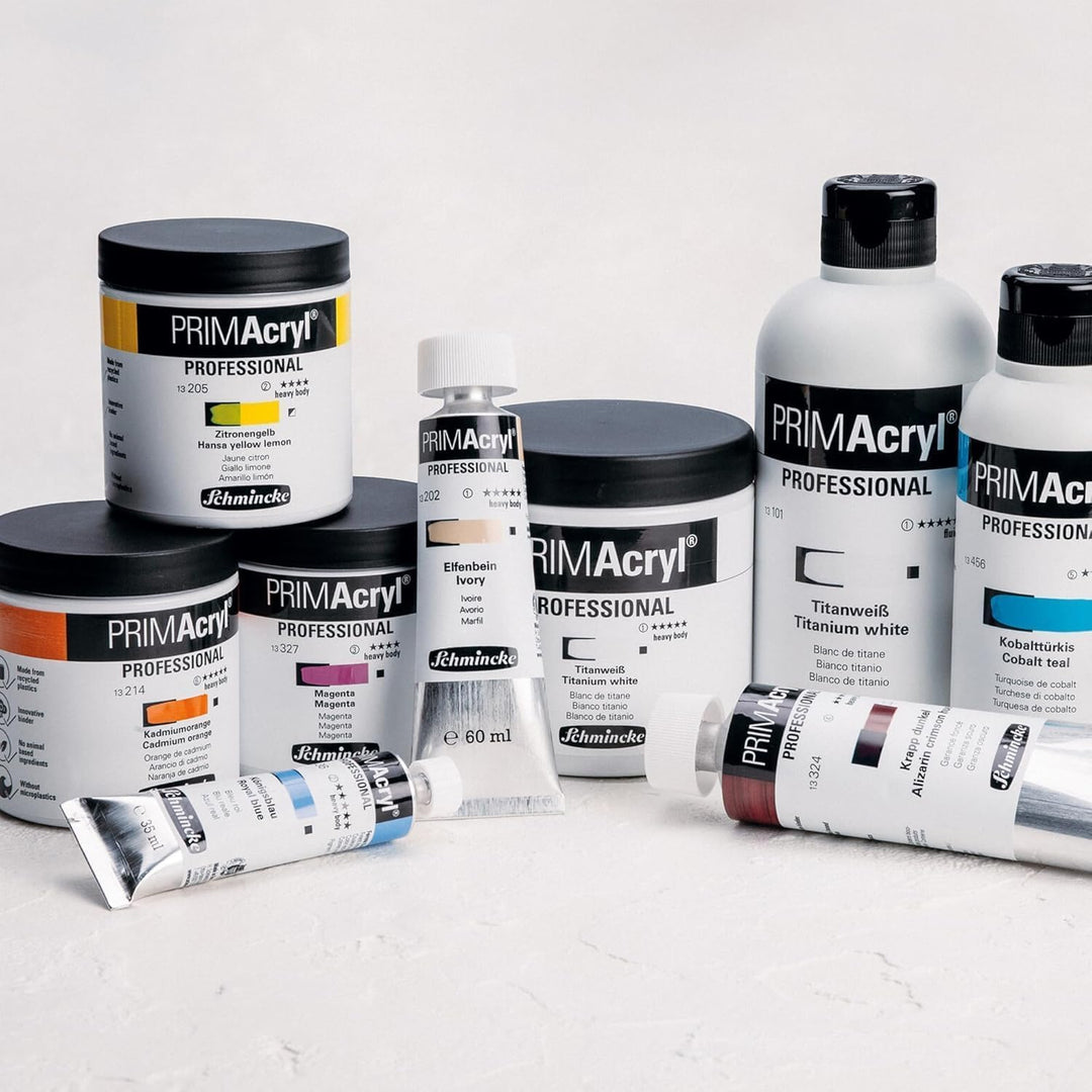 Schmincke – PRIMAcryl® - feinste Künstler-Acrylfarben, Titanweiss - 250 ml