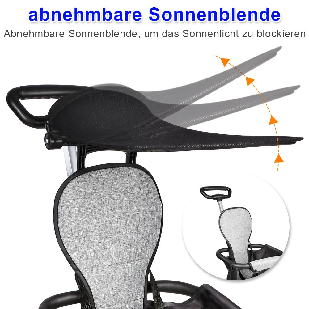 homewell Baby Kinderwagen klappbar, Buggy Kinderbuggy Faltbar mit Sonnendach, ab 6 Monate bis 22 kg,