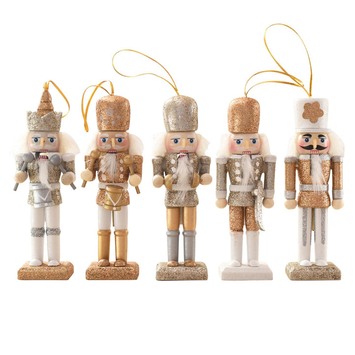 2025 Nussknacker Figur 5 Stücke Nussknacker Weihnachtsfiguren 13 cm Weihnachten Nussknacker Ornament