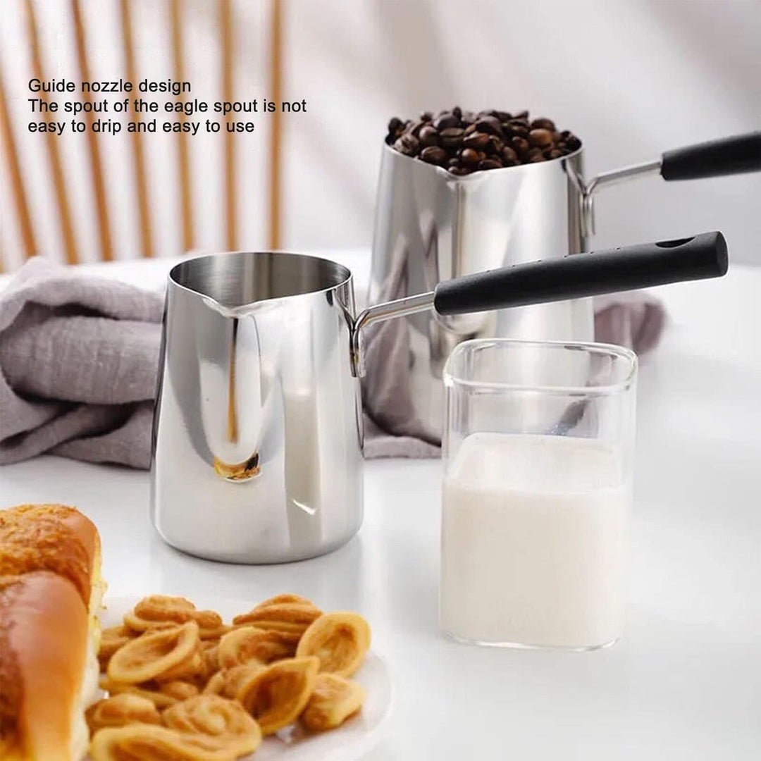 Türkische Kaffeekanne, Herdplatte Mokkakanne Milchkanne Mocha Pot Turkish Coffee Pot Edelstahl Türki