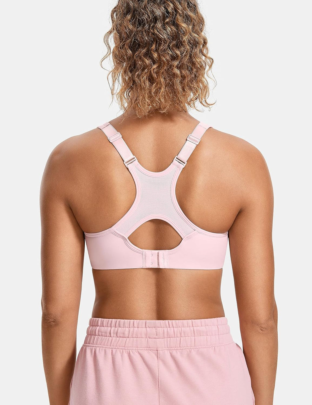 SYROKAN Damen Sport BH Starker Halt- Bügel Push Up Ringerrücken Gepolstert Fitness BH 70C Rhodonit R
