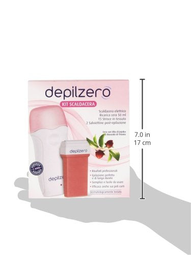 Depilzero Kit Scaldacera + Ricarica + Strisce Depilatorie + Salviettine