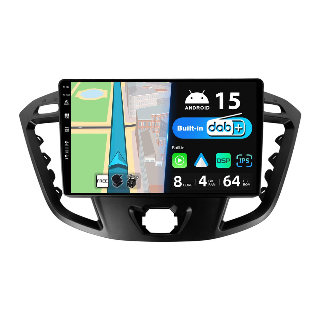 JOYX Android 12 IPS Autoradio - [Eingebaut DAB] - Passt für Ford Tourneo Transit Custom (2013-2021)