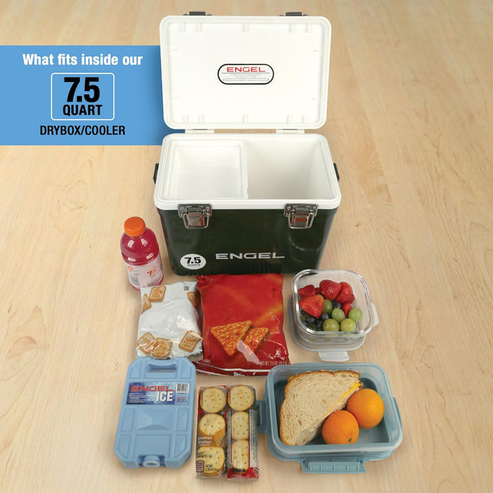 ENGEL Kühlbox 7,5qt (7,1 Liter) Auslaufsicher, Luftdicht, Tragbare, Kleine Kühlbox für Camping, Pick